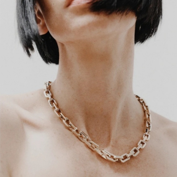 Eddie Borgo Supra Link Chain Necklace Hand-crafted Nwt - Picture 1 of 15